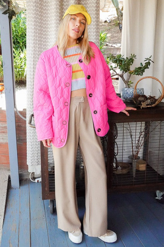 Quilted Jacket with Pockets