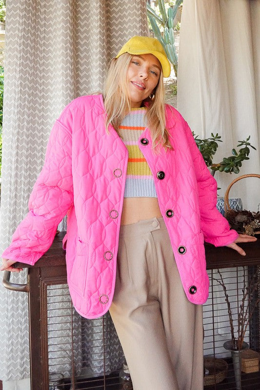 Quilted Jacket with Pockets