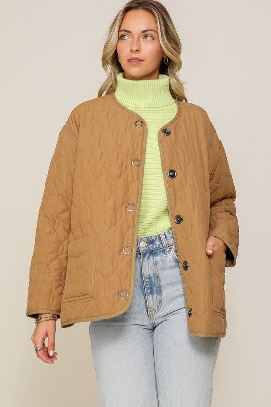 Quilted Jacket with Pockets