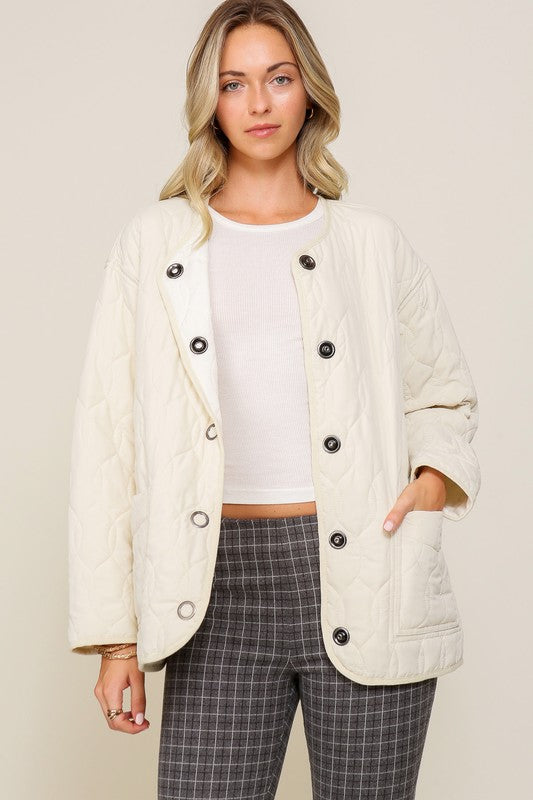Quilted Jacket with Pockets