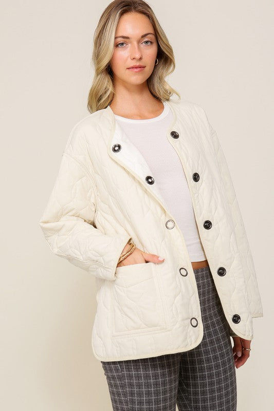Quilted Jacket with Pockets