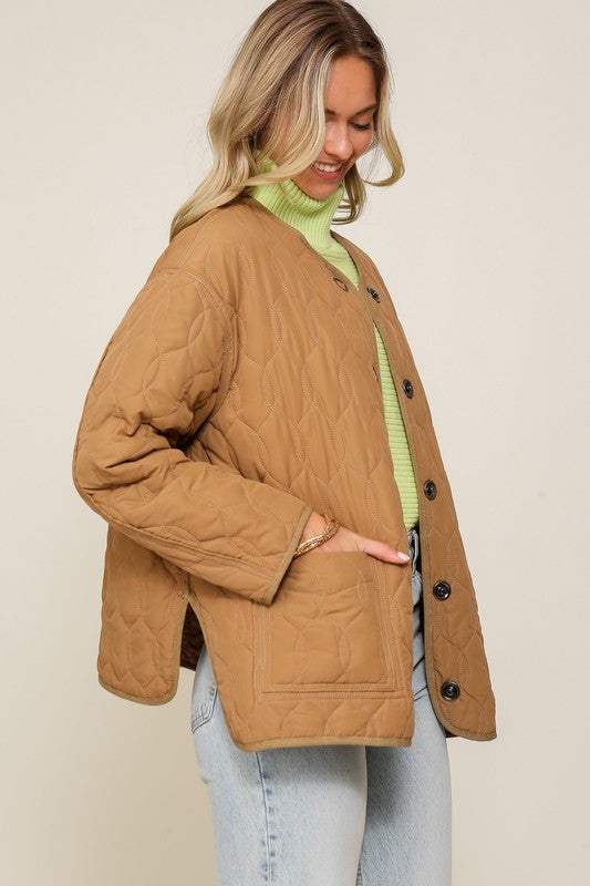 Quilted Jacket with Pockets