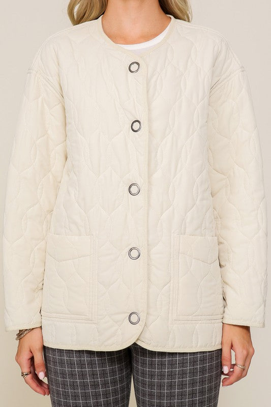 Quilted Jacket with Pockets
