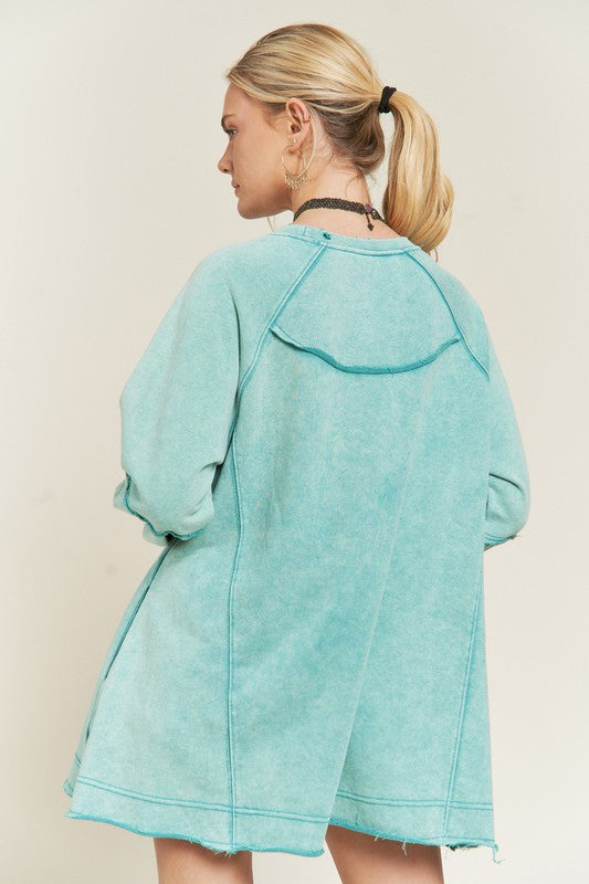 COLORWASH TUNIC SWEATSHIRT