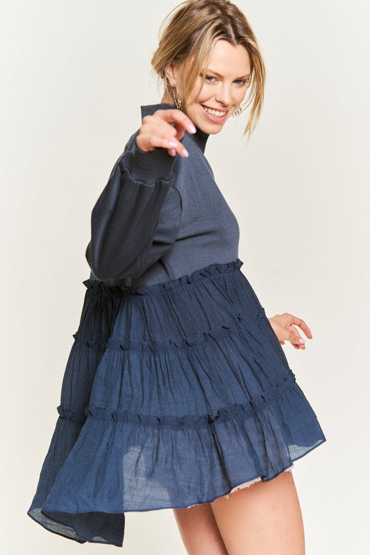 PLUS MOCK NECK TUNIC KNIT TOP