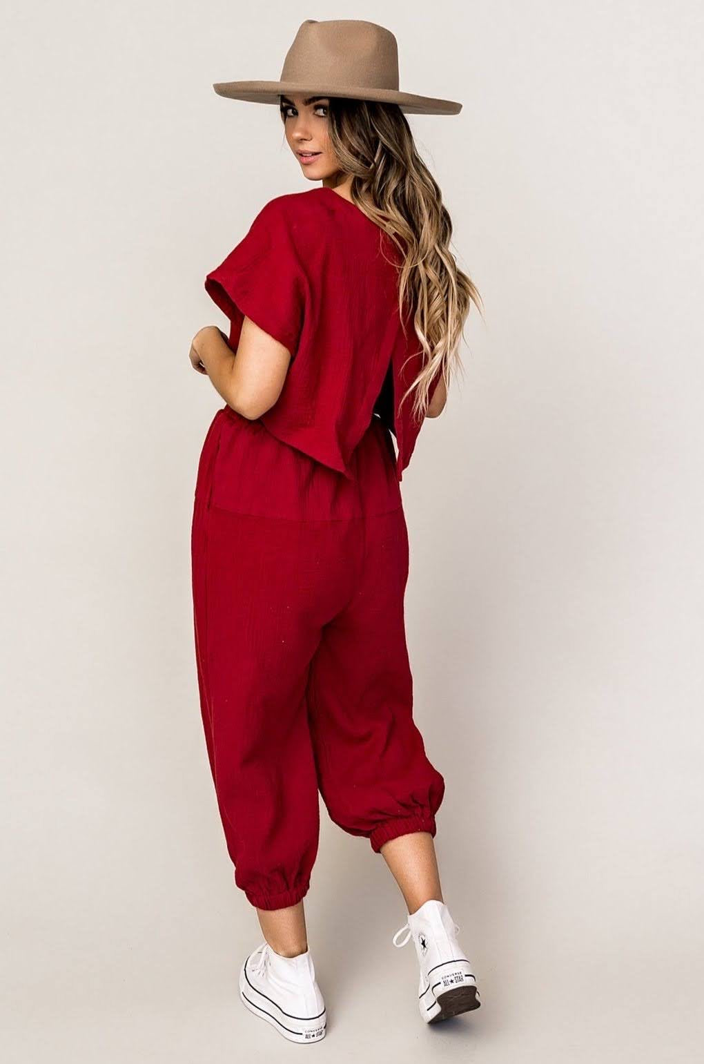 Crimson Harem Jumpsuit