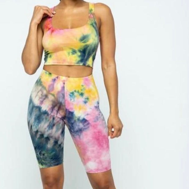 Tie Dye Biker Set