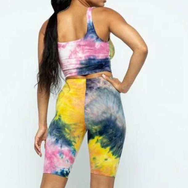 Tie Dye Biker Set