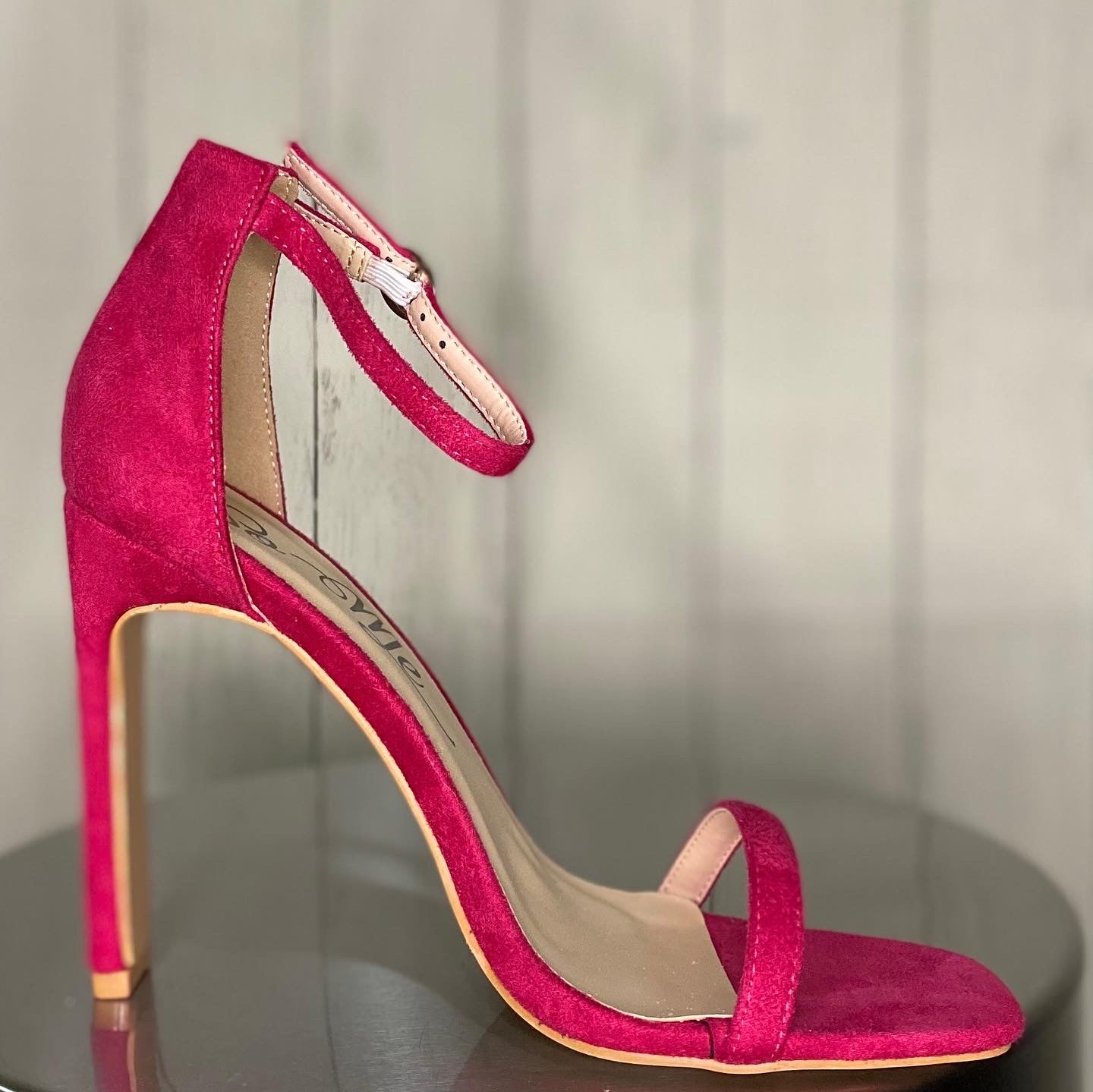 Pink Suede Heel