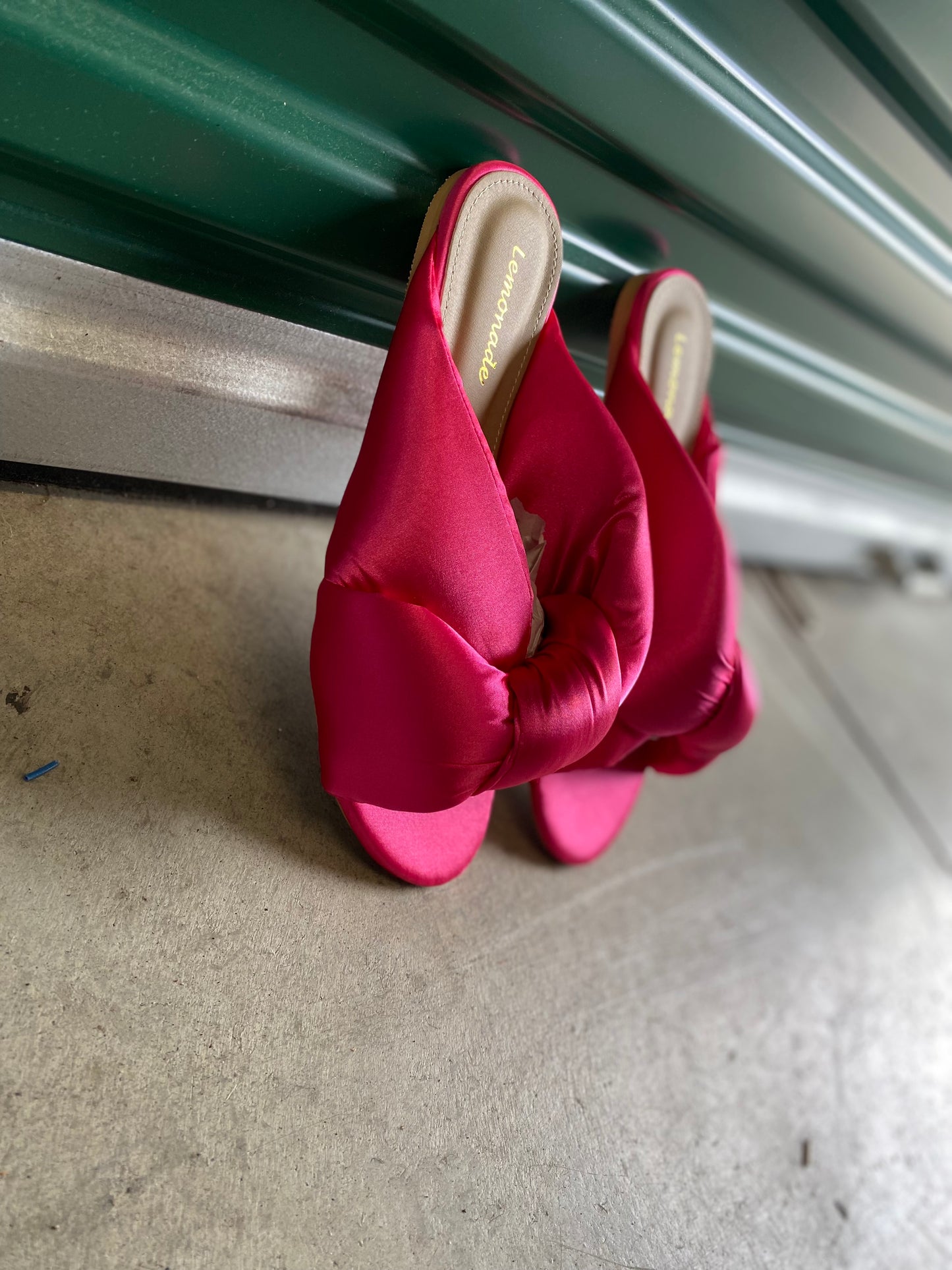 Knotted Satin Slides
