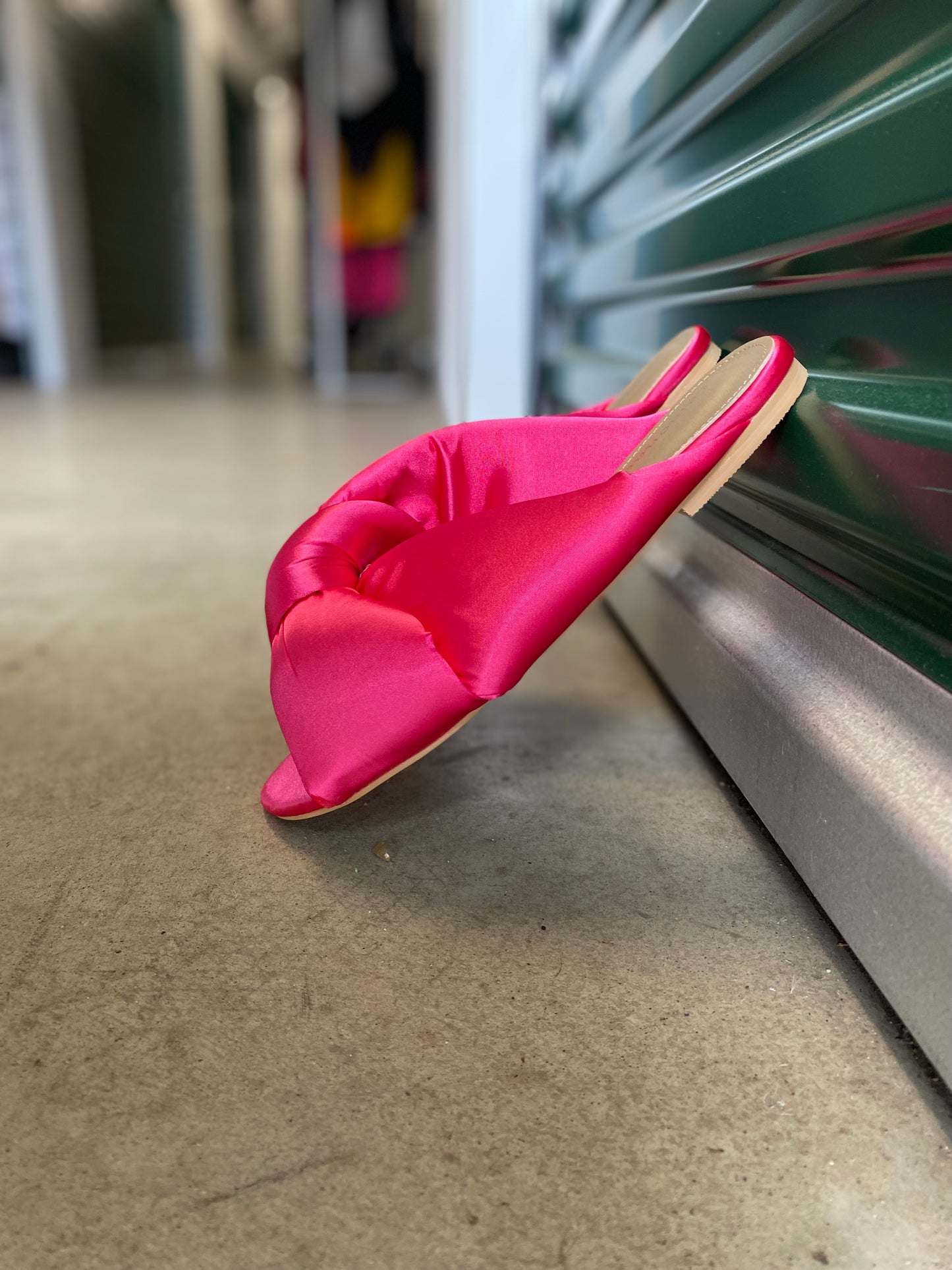 Knotted Satin Slides