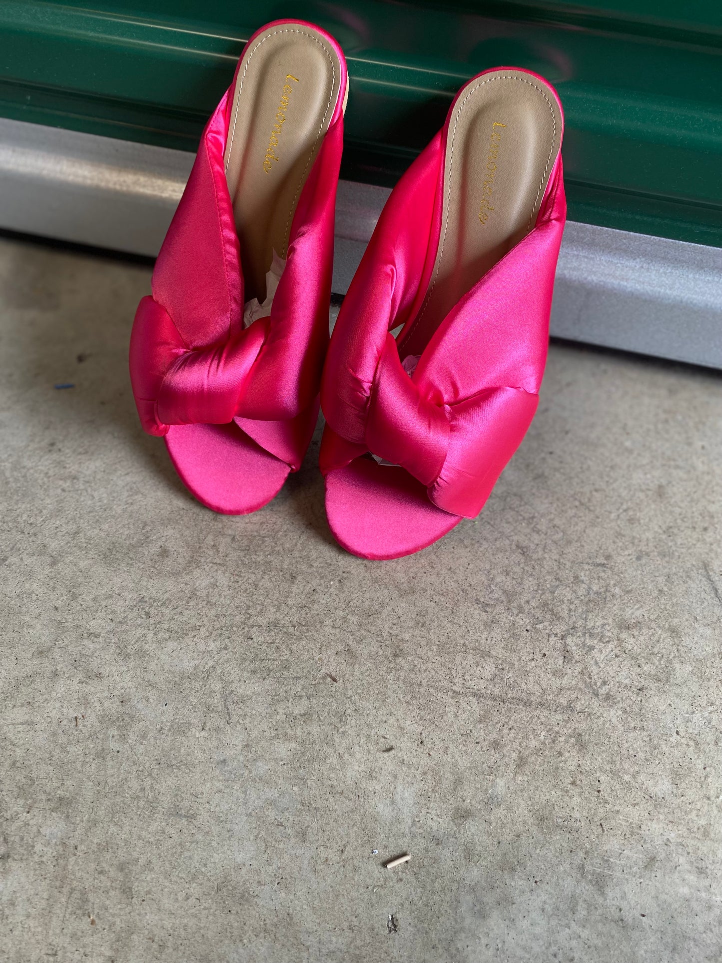 Knotted Satin Slides