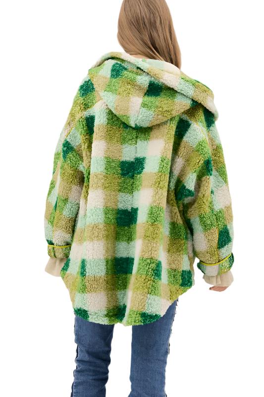 Plus Plaid Womens Jacket