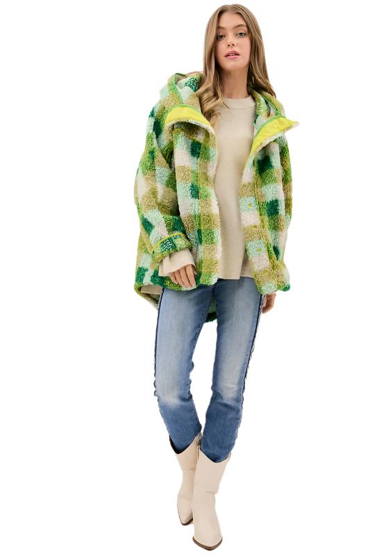 Plus Plaid Womens Jacket