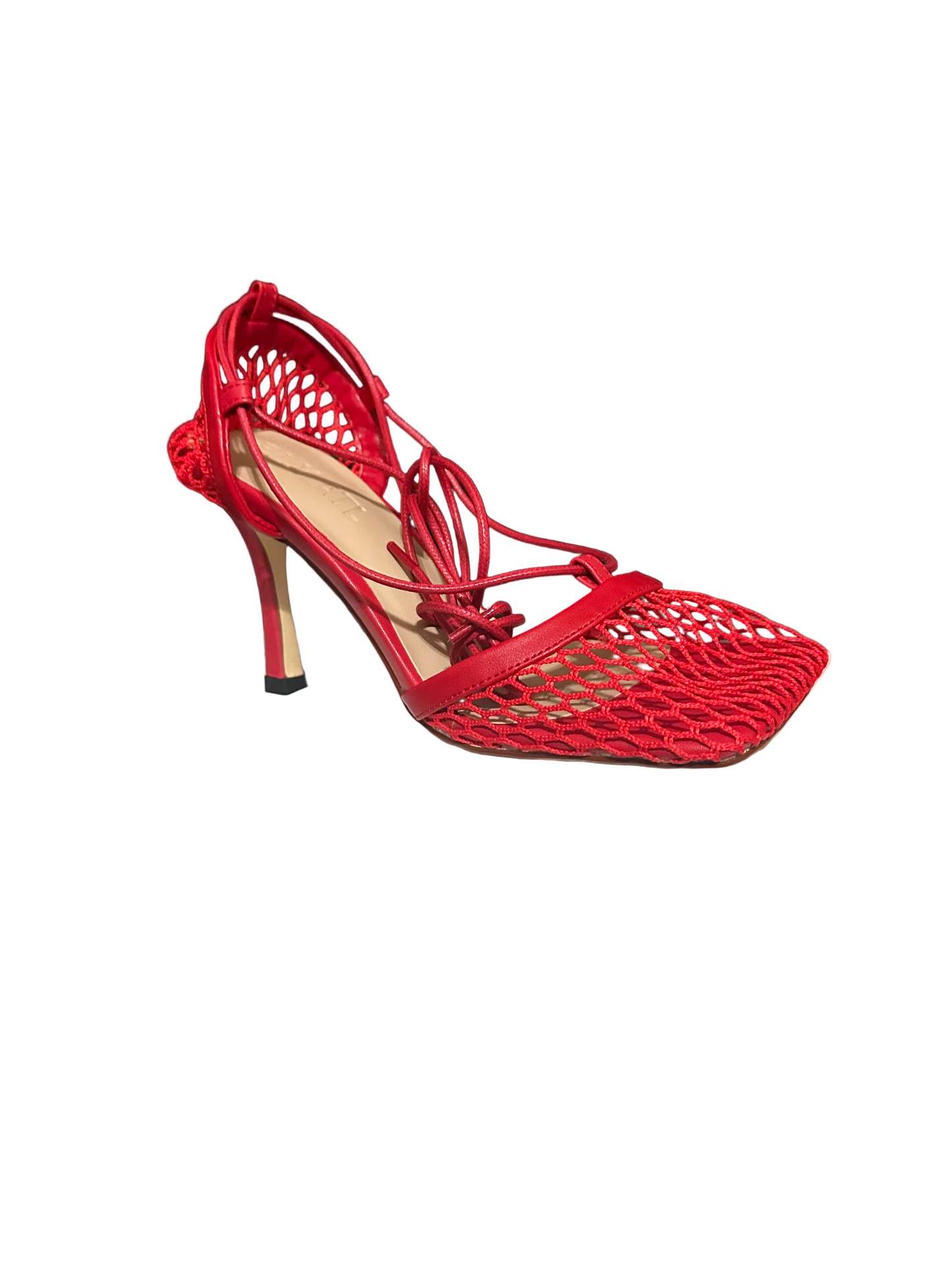 Square Toe Mesh High Heels