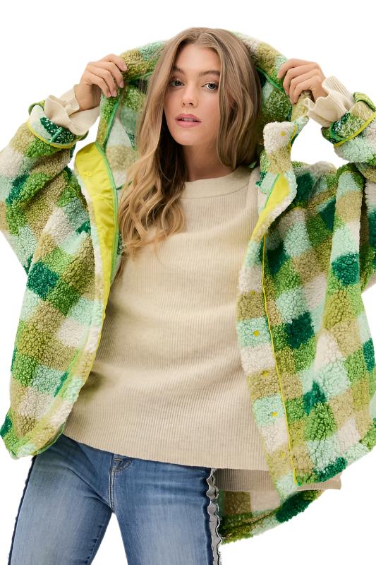 Plus Plaid Womens Jacket